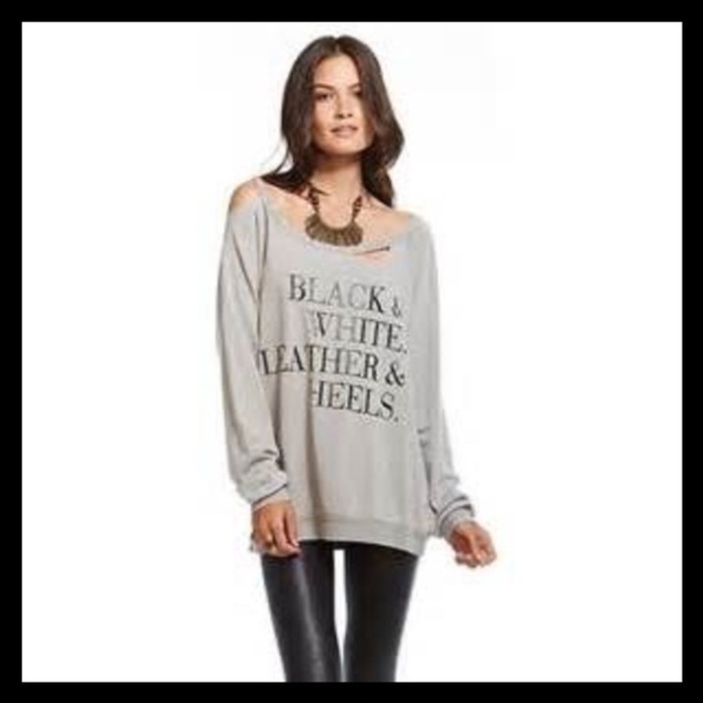 Chasor Cold Shoulder Gray Sweater